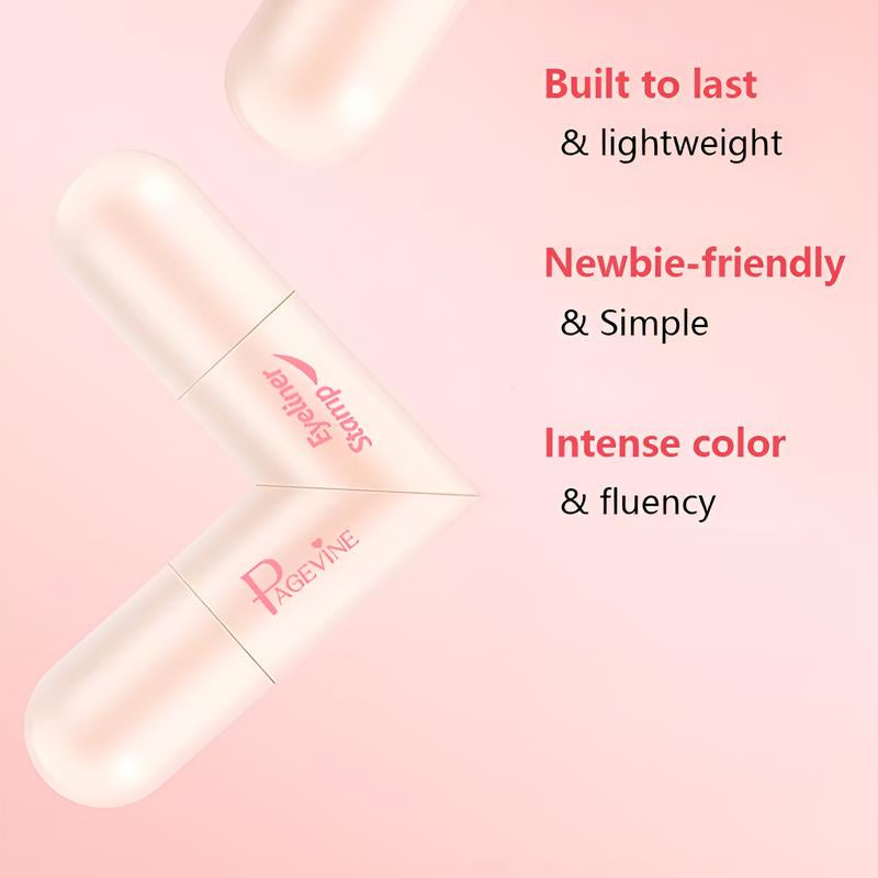 Rotating Eyeliner Stamp Pen – Dual-Head Design with Wing Stamp, Quick-Dry, Long-Lasting, Smudge-Proof for Easy Cat Eye, Sharp Winged Lines & All-Day Makeup Wear - Beginner Friendly Everyday Makeup Tool for Women, Women'S Cosmetics, Makeup Tools.
